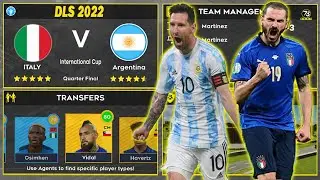 DLS 22 | ITALY 🇮🇹 vs 🇦🇷 ARGENTINA | INTERNATIONAL CUP 2022  | Qurter final | Gameplay