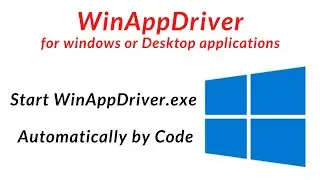 WinAppDriver - Start WInAppDriver.exe by Code