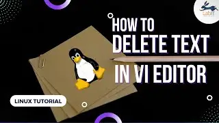 How to delete Text in VI editor | Vi editor tutorial | Linux Tutorial