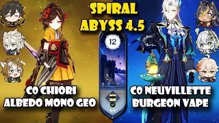 C0 Chiori Albedo Mono Geo and C0 Neuvillette Burgeon Vape | Genshin Impact Spiral Abyss 4.5 Floor 12