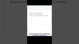 Interview question | implement strStr function | #shorts #shortsvideo #viral