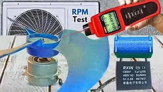 RPM Test of Slow-Spinning AC Blower Motor with 2.5 & 3 µF Capacitors