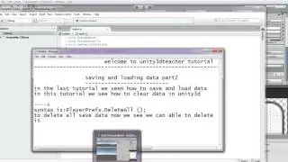 13.Unity3d Tutorial-Saving and Loading +Clear data -Part2