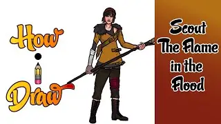 How I Draw SCOUT from the FLAME in the FLOOD VIDEO GAME on NINTENDO SWITCH * how to draw scout *