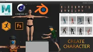 Create 3D Character for BLENDER & MAYA & CINEMA 4D (Fast)│ANIMATED + RIGGED│Adobe Fuse 2022 (Mixamo)