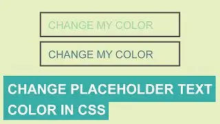 How to Change CSS Placeholder Color (Quick tutorial)