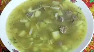 Gleb Zheglov's favorite soup!!! Soup with chicken giblets.
