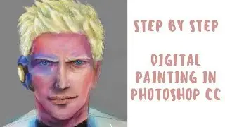 Soldier 76 / Jack Morrison WIP Painting - Photoshop