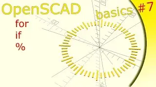 OpenScad tutorial basics 7 [English audio version] for, if