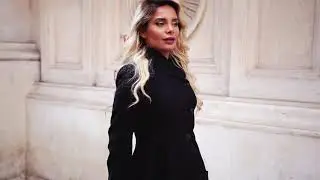 Palton dama lung evazat elegant din stofa Thalia