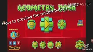 How to preview the restart button in GD.