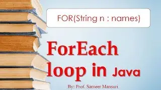 What is for each loop in Java  || Array of string objects