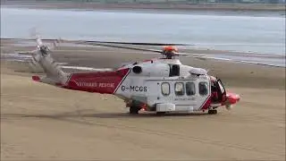 Coastguard helicopter lands in Burnham-On-Sea (Burnham-On-Sea.com)