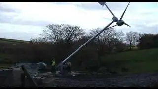 Raising a 9m Wind Turbine Tower with Hydraulic Ram