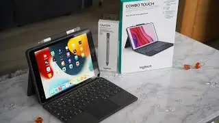 Logitech Combo Touch Keyboard Case with Trackpad - Perfect for iPad 9th Gen!