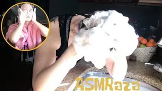 ASMR|Hair Shampooing 3 Times and Shampoo Face Wash on This Warm and Sunny Day!