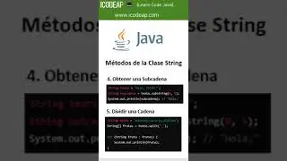 Métodos Comúnes de la clase String #programacion #cursodejava