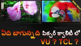 Vu Cinema Tv vs TCL P8E TV Picture Comparison Telugu