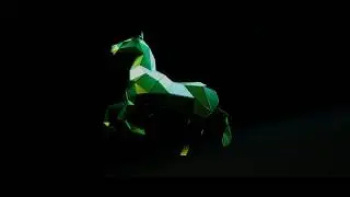 green horse animation