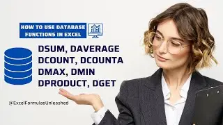 📊 Excel Database Functions Explained: DSUM, DAVERAGE, DCOUNT, DCOUNTA, DMAX, DMIN, and DPRODUCT! 🚀📂
