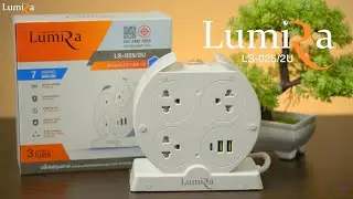 LUMIRA LS-0252U ปลั๊กไฟตั้งโต๊ะ พร้อมช่องเสียบ USB-A/USB-C พร้อมช่องเสียบ 7 ช่อง