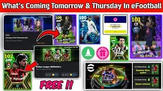 What's Coming Tomorrow & Thursday In eFootball 2024 Mobile | Free Epic, Coins & More