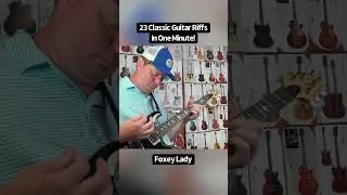 23 Classic Guitar Riffs In One Minute! #prs