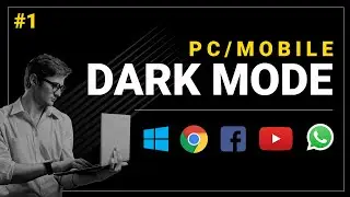 How to switch on dark mode in Windows 10 / Google Chrome / Facebook / Youtube / Whatsapp | 2021 New