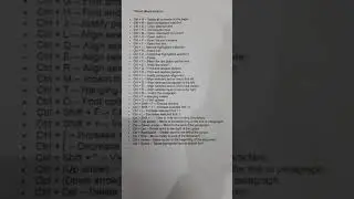 MS Word Shortcut Key