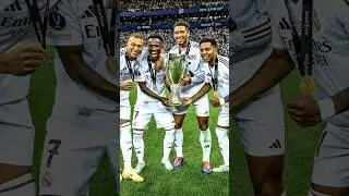 Real Madrid Won UEFA Super Cup 😍 Mbappe First Goal & Trophy For Real Madrid 🤍 #shorts #football