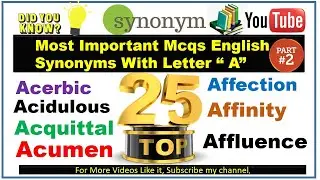 English Synonyms Mcqs| Most Repeated English Mcqs| Synonyms Mcqs with Answers| Mcqs Locker