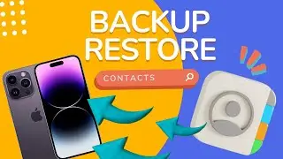 How to Backup and Restore Data / Your Contacts on Iphone