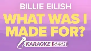 Billie Eilish - What Was I Made For? (Karaoke Version)