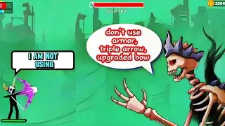 how to defeat Level 500 Without Armor , Triple Arrow, Upgraded Bow in the Archers 2