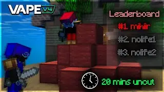 TOP 1 SOLO LEADERBOARD in 20 Minutes! Hypixel Bedwars – Vape v4 Uncut