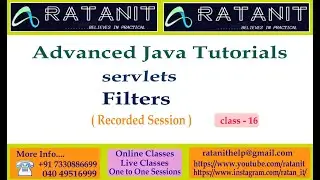Advanced Java Tutorials || Servlets || Filters || by Mr.Ratan || class-16