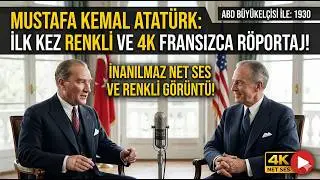 Atatürk Fransızca Konuşuyor  (4K Renkli, Net Ses ve Görüntülerle...) 