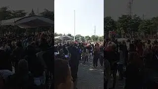 Nonton Kesenian Kuda Lumping Jaranan di Alun-alun Kabupaten Jombang