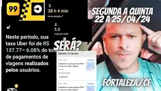 ESSA SEMANA É BOA PRA ISSO UBER E 99 #uberparainiciantes #uberrendaextra #99pop