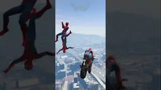 Gta 5 Spiderman Crash/Jumps & Fails With Motorcycle #2 #shorts