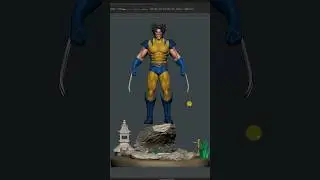 Wolverine Sculpt 🎨🖌✏️#shorts #Wolverine #zbrush #marvel
