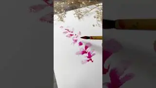 interesting technique #水彩イラスト #watercolorpainting #水彩 #art #水彩絵の具 #painting #透明水彩  #artist #flowers