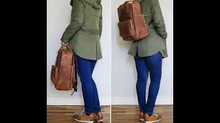 SPIKES Backpack Ruavintage | Mochila de cuero con asas para mujer y hombre