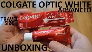 Unboxing Colgate Optic White Advanced Sparkling White Travel Size Anticavity Fluoride Toothpaste
