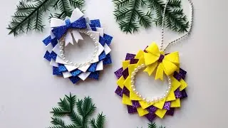 DIY Christmas wreath | РОЖДЕСТВЕНСКИЙ ВЕНОК своими руками из фоамирана