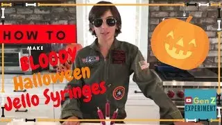 HOW TO MAKE HALLOWEEN SYRINGES WITH BLOODY JELLO!!! | Gen Z Experiment