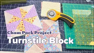 Easy Turnstile Quilt Block with Charm Pack