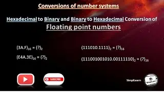 Hexadecimal to Binary & Binary to Hexadecimal Conversion of Floating Point Numbers | Hexa to Binary