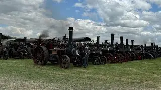 Almost 100 steam traction engines giving a whistle off together at Welland steam fair tones & toots