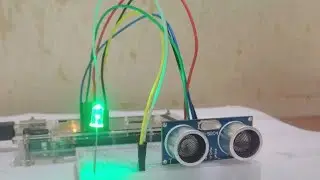 ultrasonic sensor with buzzer and led#arduino#project hub